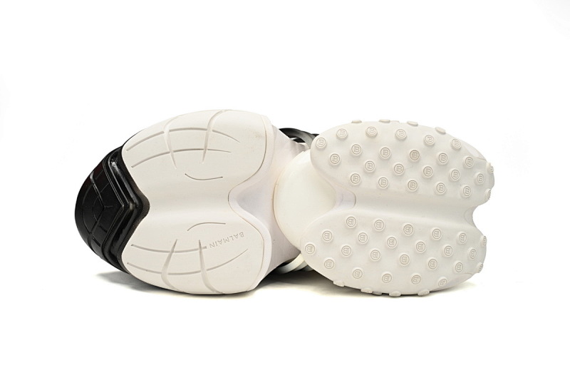 【EA0LJ】白黑-10 巴尔曼子弹系列低帮运动休闲鞋 YM1VJ309 BALMAIN Multikolor Buty sportowe White and Black