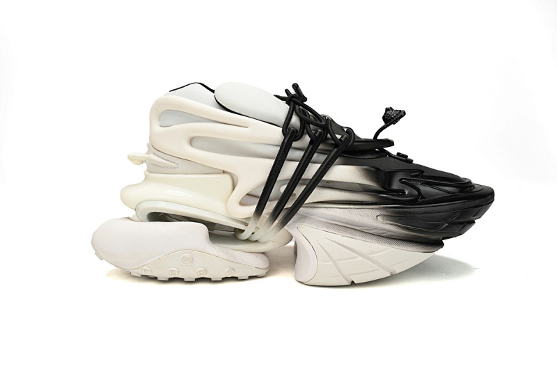 【EA0LJ】白黑-10 巴尔曼子弹系列低帮运动休闲鞋 YM1VJ309 BALMAIN Multikolor Buty sportowe White and Black