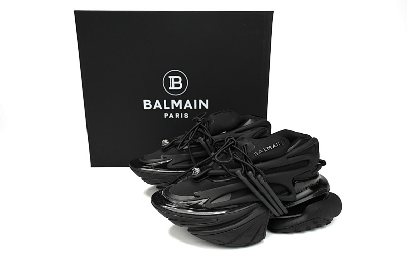 【EA0LJ】全黑-1 巴尔曼子弹系列低帮运动休闲鞋 YM1VJ309 BALMAIN Multikolor Buty sportowe  Black