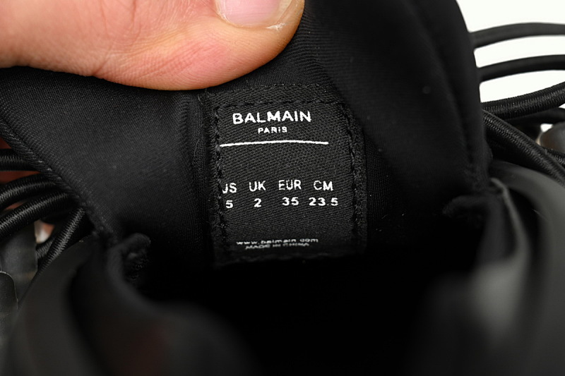 【EA0LJ】全黑-1 巴尔曼子弹系列低帮运动休闲鞋 YM1VJ309 BALMAIN Multikolor Buty sportowe  Black