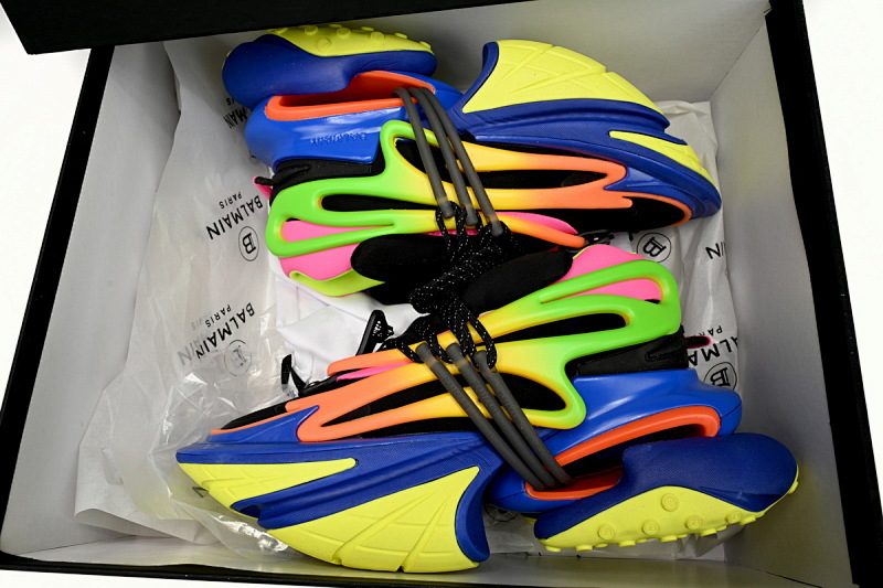 【EA0LJ】多彩-3  巴尔曼子弹系列低帮运动休闲鞋 YM1VJ309 BALMAIN Multikolor Buty sportowe  Colorful