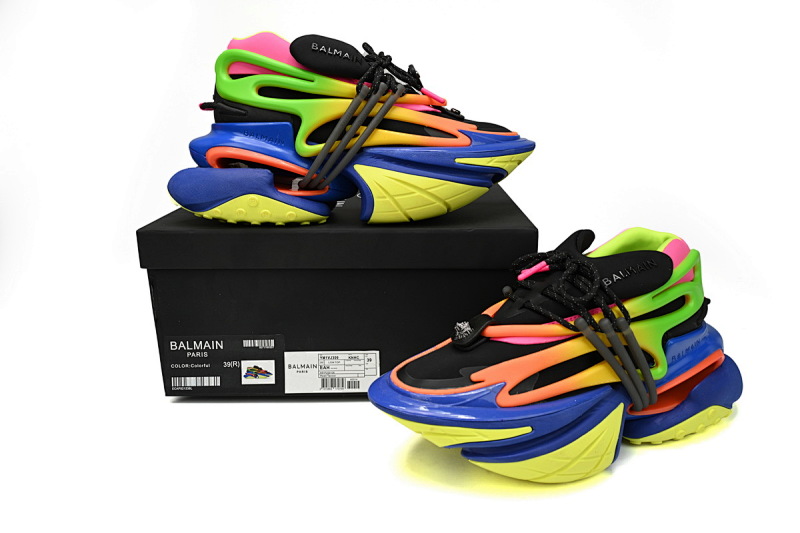 【EA0LJ】多彩-3  巴尔曼子弹系列低帮运动休闲鞋 YM1VJ309 BALMAIN Multikolor Buty sportowe  Colorful