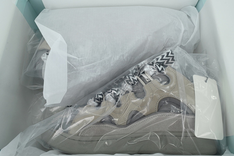 【EA1ET】灰色 顶级版本浪凡运动鞋休闲面包鞋  LANVIN Grey