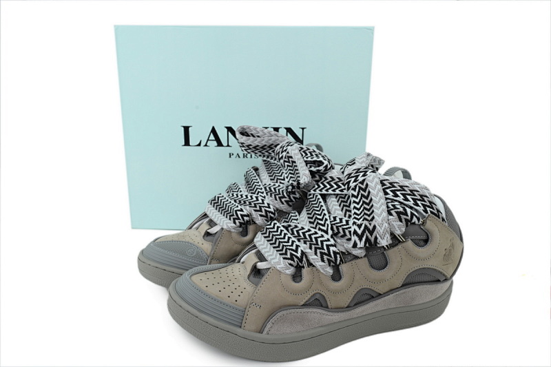 【EA1ET】灰色 顶级版本浪凡运动鞋休闲面包鞋  LANVIN Grey