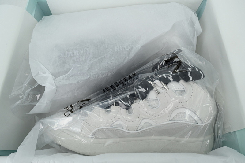 【EA1ET】白色 顶级版本浪凡运动鞋休闲面包鞋 LANVIN White