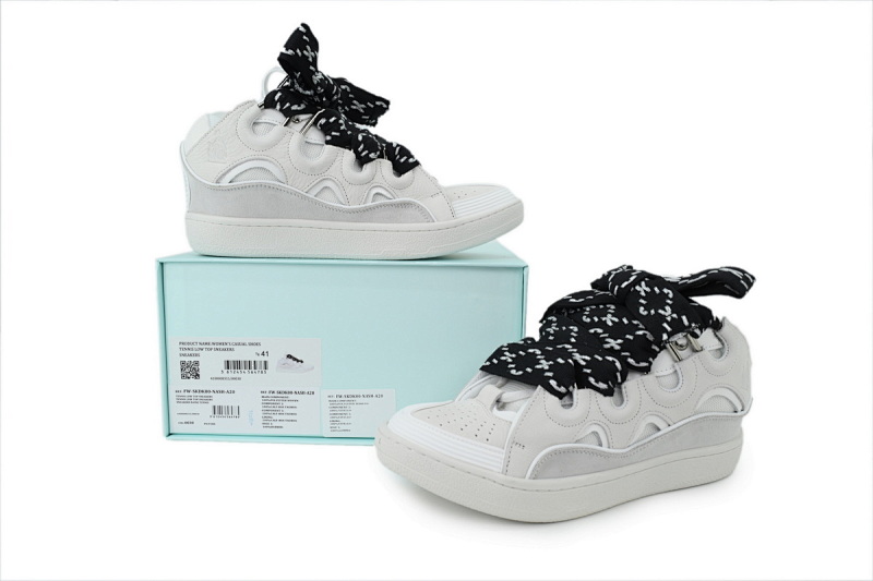 【EA1ET】白色 顶级版本浪凡运动鞋休闲面包鞋 LANVIN White
