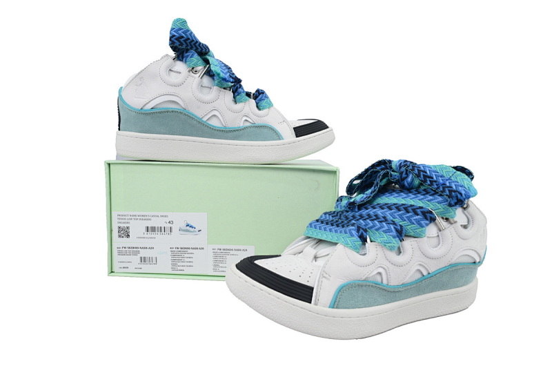 【EA1ET】白蓝 顶级版本浪凡运动鞋休闲面包鞋 LANVIN White Blue
