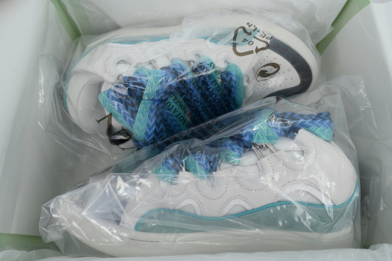 【EA1ET】白蓝 顶级版本浪凡运动鞋休闲面包鞋 LANVIN White Blue