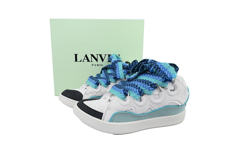 【EA1ET】白蓝 顶级版本浪凡运动鞋休闲面包鞋 LANVIN White Blue