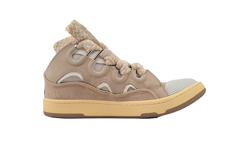 【EA1ET】白棕 顶级版本浪凡运动鞋休闲面包鞋 LANVIN White Brown