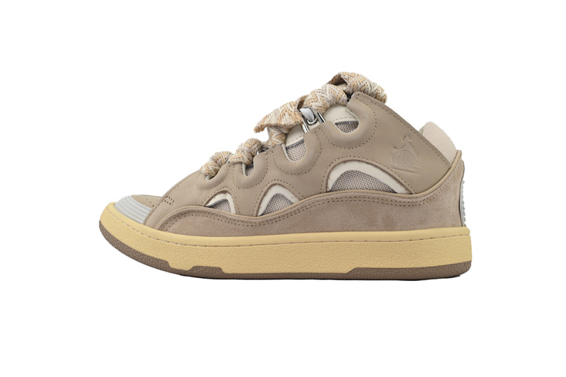 【EA1ET】白棕 顶级版本浪凡运动鞋休闲面包鞋 LANVIN White Brown