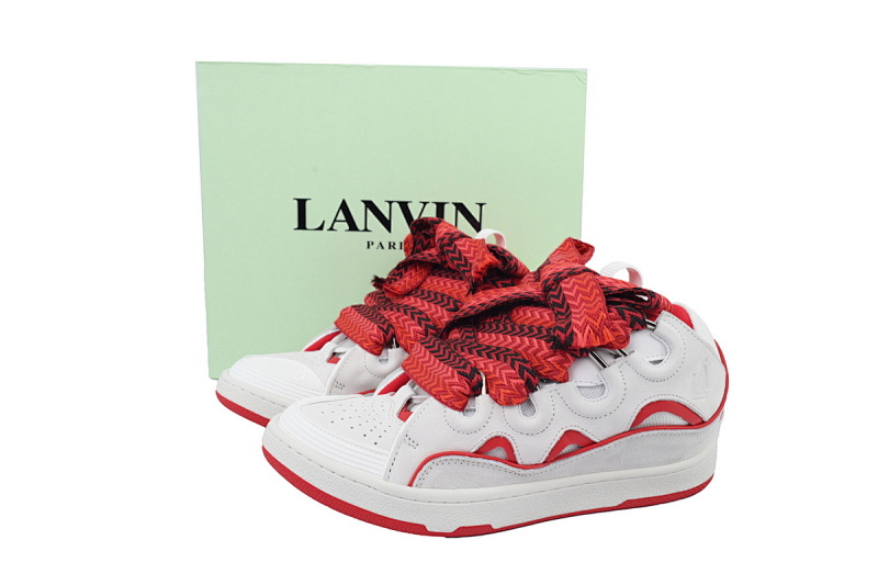 【EA1ET】白红 顶级版本浪凡运动鞋休闲面包鞋 LANVIN White Red