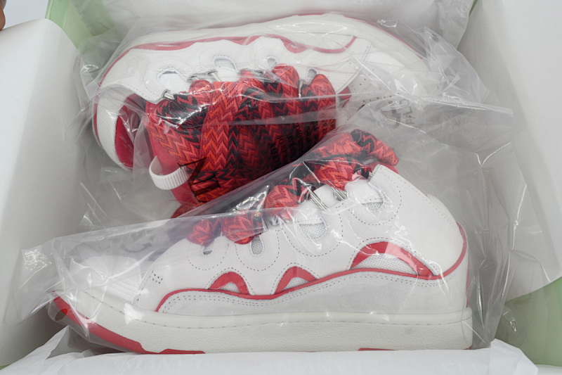 【EA1ET】白红 顶级版本浪凡运动鞋休闲面包鞋 LANVIN White Red
