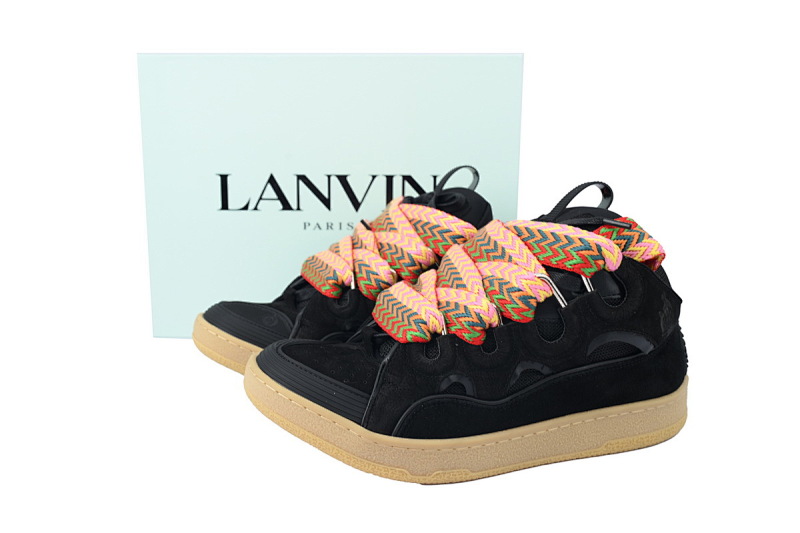 【EA1ET】黑黄色 顶级版本浪凡运动鞋休闲面包鞋 LANVIN Black Yellow