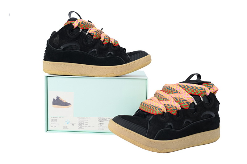 【EA1ET】黑黄色 顶级版本浪凡运动鞋休闲面包鞋 LANVIN Black Yellow