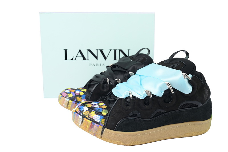 【FA5ET】泼墨黑 顶级版本浪凡运动鞋休闲面包鞋 LANVIN Black