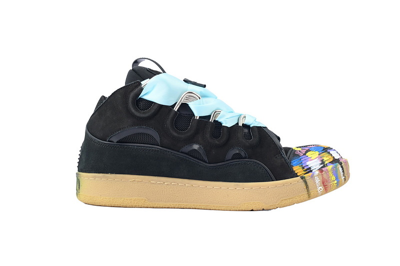 【FA5ET】泼墨黑 顶级版本浪凡运动鞋休闲面包鞋 LANVIN Black