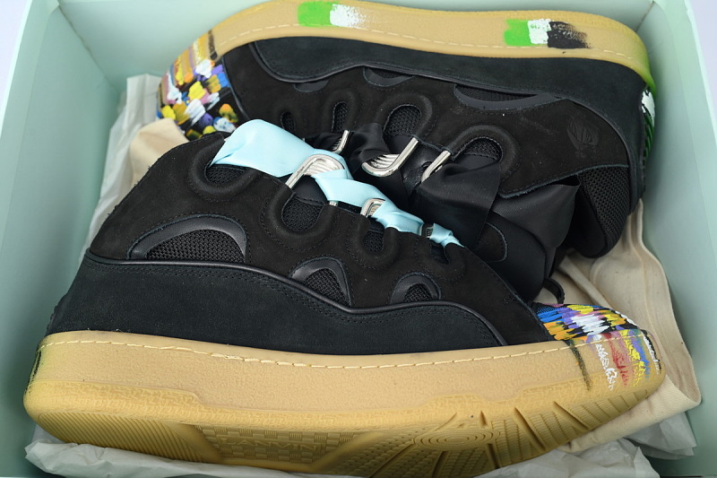 【FA5ET】泼墨黑 顶级版本浪凡运动鞋休闲面包鞋 LANVIN Black