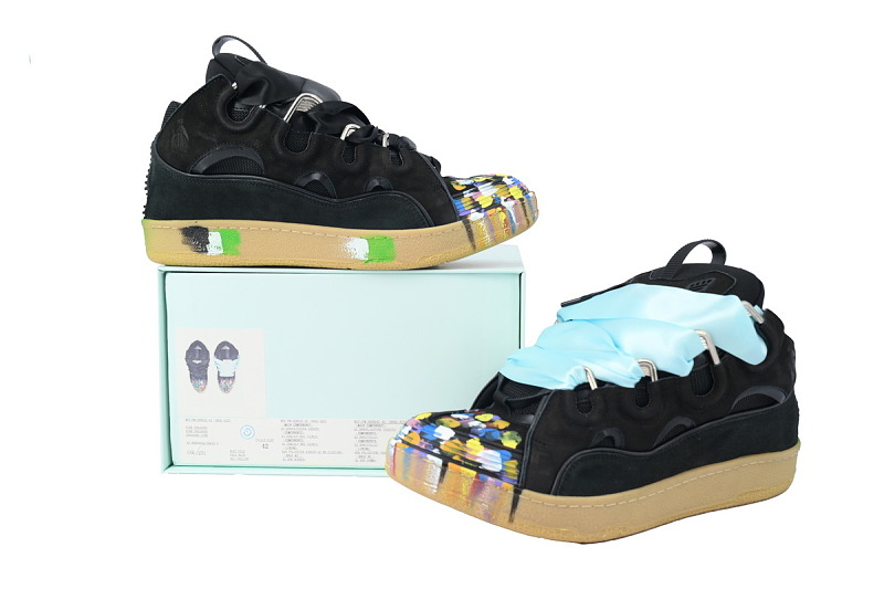 【FA5ET】泼墨黑 顶级版本浪凡运动鞋休闲面包鞋 LANVIN Black