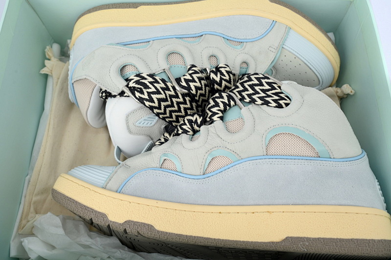 【EA1ET】蓝色 顶级版本浪凡运动鞋休闲面包鞋 LANVIN White Blue