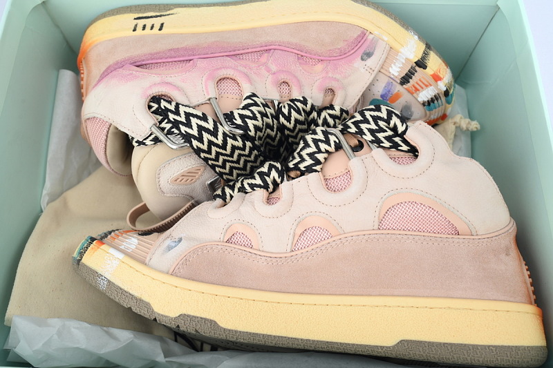 【FA5ET】泼墨粉 顶级版本浪凡运动鞋休闲面包鞋 LANVIN Pink