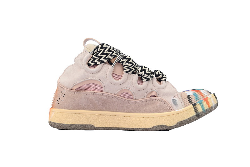 【FA5ET】泼墨粉 顶级版本浪凡运动鞋休闲面包鞋 LANVIN Pink