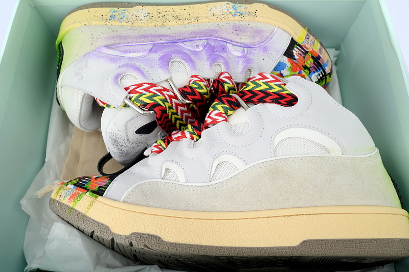 【FA5ET】泼墨白 顶级版本浪凡运动鞋休闲面包鞋 LANVIN White