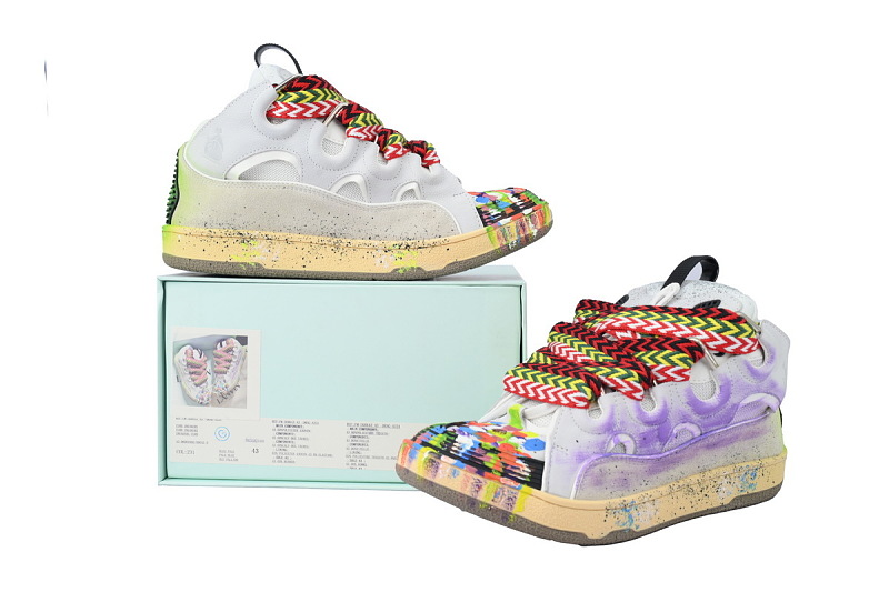 【FA5ET】泼墨白 顶级版本浪凡运动鞋休闲面包鞋 LANVIN White