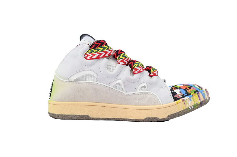 【FA5ET】泼墨白 顶级版本浪凡运动鞋休闲面包鞋 LANVIN White