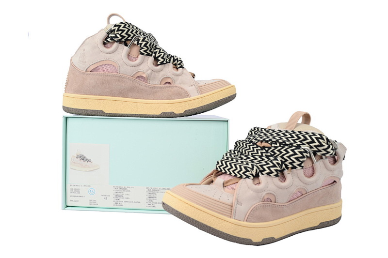 【EA1ET】粉色 顶级版本浪凡运动鞋休闲面包鞋 LANVIN Pink