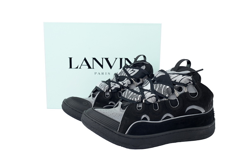 【EA1ET】黑银面 顶级版本浪凡运动鞋休闲面包鞋 LANVIN Black