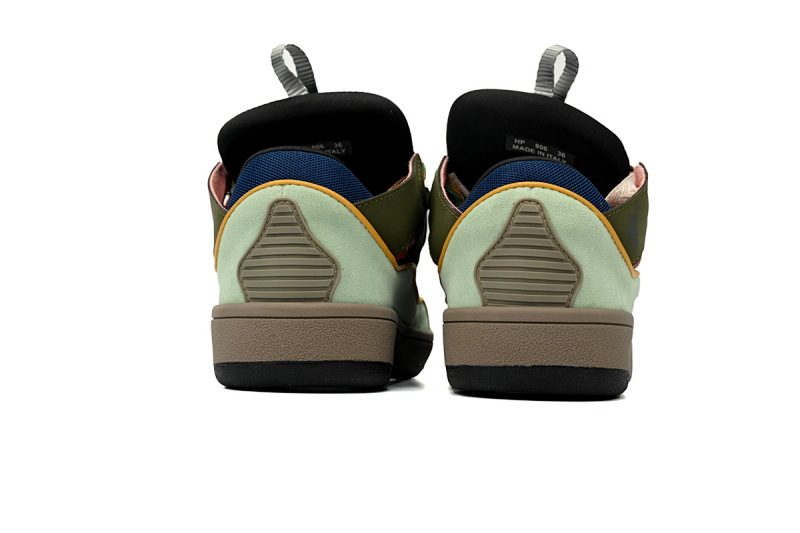 【CA1ET】仕女棕绿 浪凡运动鞋休闲鞋面包鞋 LANVIN White Ladies Brown Green