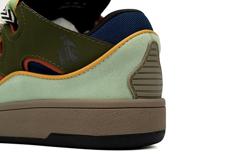【CA1ET】仕女棕绿 浪凡运动鞋休闲鞋面包鞋 LANVIN White Ladies Brown Green