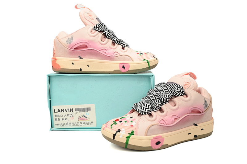 【CA1ET】仕女粉 浪凡运动鞋休闲鞋面包鞋 LANVIN White Maiden Fans