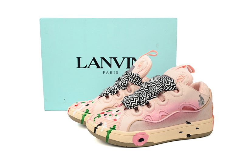 【CA1ET】仕女粉 浪凡运动鞋休闲鞋面包鞋 LANVIN White Maiden Fans