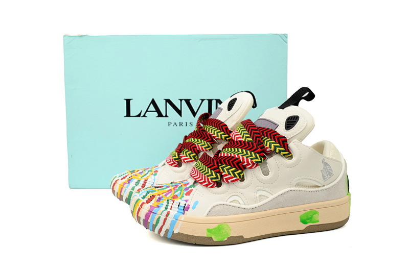 【CA1ET】七彩绘 浪凡运动鞋休闲鞋面包鞋 LANVIN White Seven Color Painting