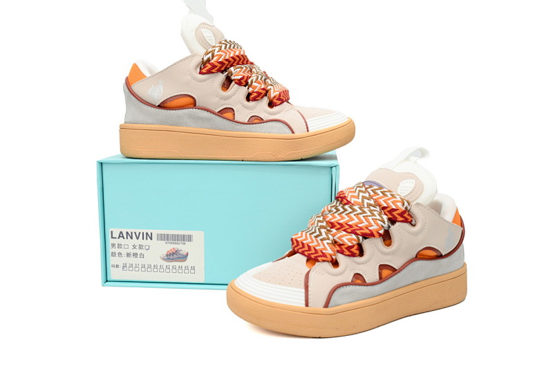 【CA1ET】灰粉  浪凡运动鞋休闲鞋面包鞋 LANVIN White Gray Powder