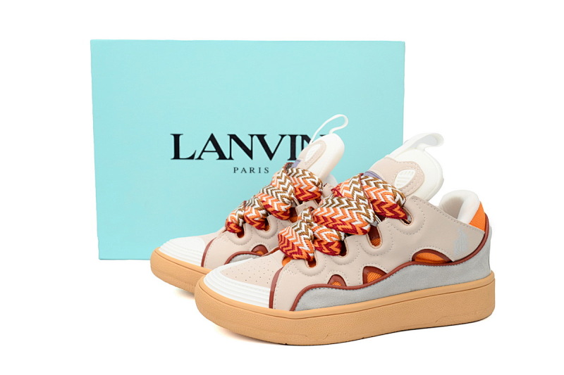 【CA1ET】灰粉  浪凡运动鞋休闲鞋面包鞋 LANVIN White Gray Powder