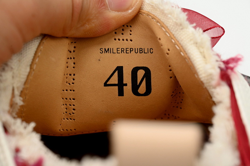 【BA3ET】闪光千鸟 檀健次Smilerepublic 可替换开口笑厚底 低帮帆布鞋