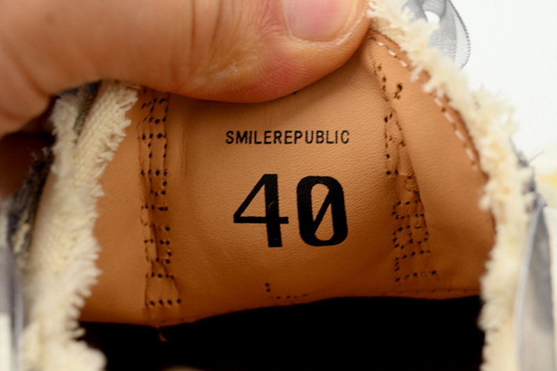 【BA3ET】银霜玫瑰 檀健次Smilerepublic 可替换开口笑厚底 低帮帆布鞋
