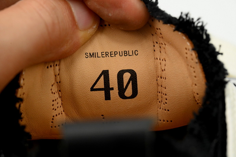 【BA3ET】经典黑色 檀健次Smilerepublic 可替换开口笑 低帮帆布鞋