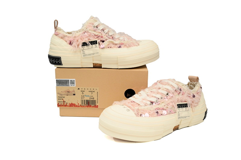 【CA7ET】粉色亮片 吴建豪XVESSELGOP硫化鞋 F23x72C xVESSEL G.O.P.Lows Pink Sequins
