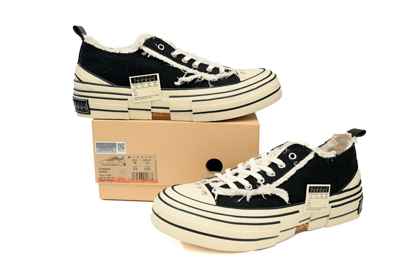 【CA7ET】夜光黑白增高 吴建豪XVESSELGOP硫化鞋 F19X005B xVESSEL G.O.P.Lows Crooked SHOE Black