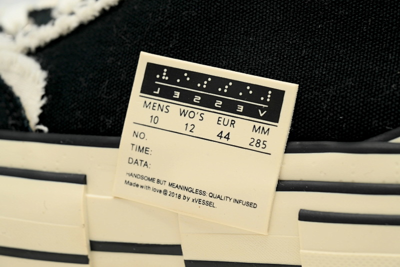 【CA7ET】夜光黑白增高 吴建豪XVESSELGOP硫化鞋 F19X005B xVESSEL G.O.P.Lows Crooked SHOE Black