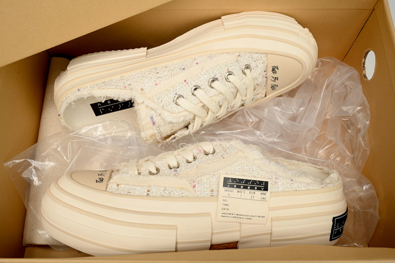 【CA7ET】白香风半拖 吴建豪XVESSELGOP硫化鞋 S20X005W xVESSEL G.O.P.Lows White Fragrant Wind Half Trailer
