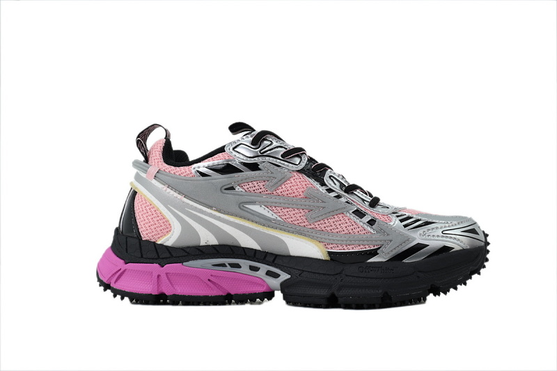 【CP3MI】粉银黑 OFFWHITE跑鞋系列 OWIA289S25 FAB0010081 OFF WHITE Be Right Back Lace Up Sneakers Women's