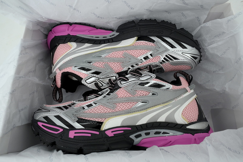 【CP3MI】粉银黑 OFFWHITE跑鞋系列 OWIA289S25 FAB0010081 OFF WHITE Be Right Back Lace Up Sneakers Women's