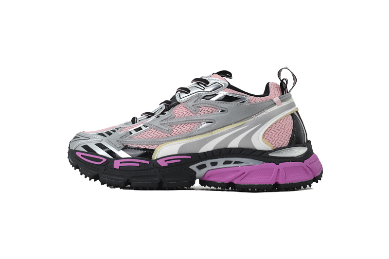 【CP3MI】粉银黑 OFFWHITE跑鞋系列 OWIA289S25 FAB0010081 OFF WHITE Be Right Back Lace Up Sneakers Women's