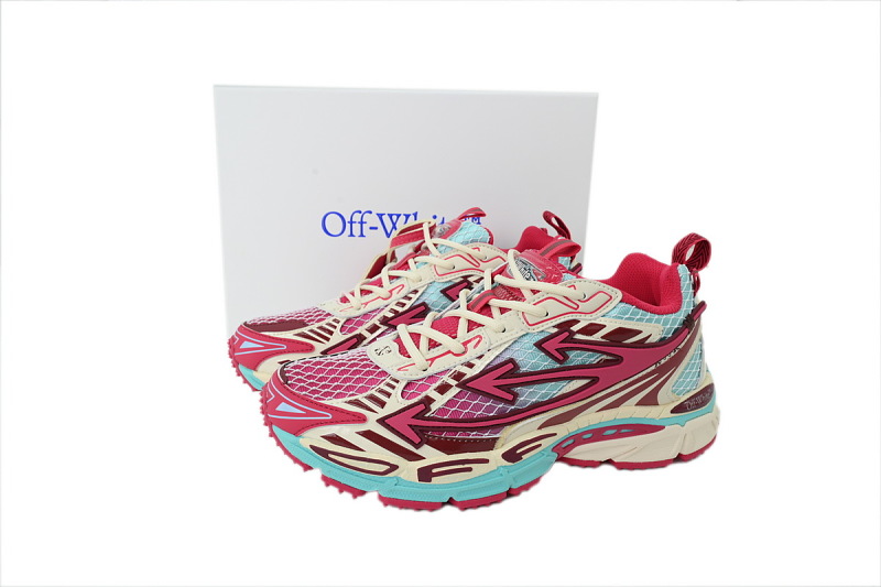 【CP3MI】玫红 OFFWHITE跑鞋系列 OWIA289S 26FAB00 47175 Off-White Wmns Be Right Back 'Powder Blue Coral Red'