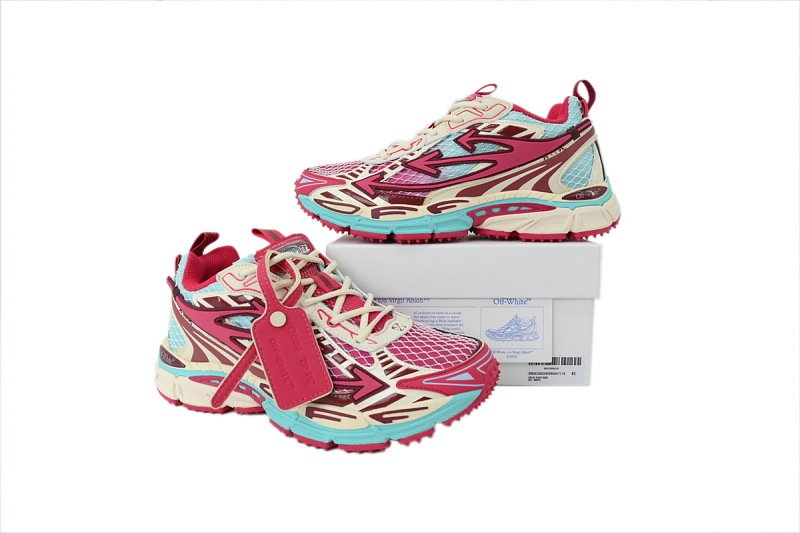 【CP3MI】玫红 OFFWHITE跑鞋系列 OWIA289S 26FAB00 47175 Off-White Wmns Be Right Back 'Powder Blue Coral Red'